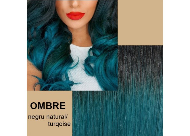 Mese separate deluxe  OMBRE Negru Natural / Turqoise